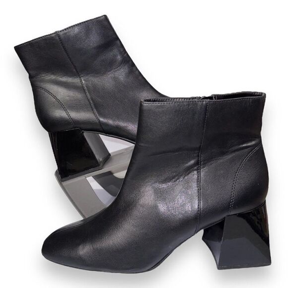 Bershka Fitted High-Heel Platform Ankle Boots Black Women's 10 - Picture 1 of 11